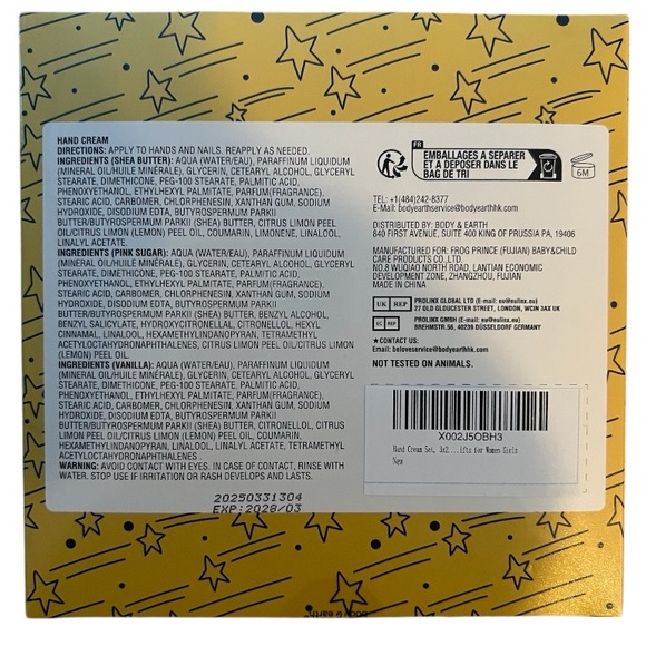 Body & Earth 3 Pack Shea Butter Hand Cream Gift Set - Picture 2 of 3